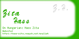 zita hass business card